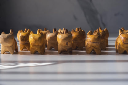 パロサンキャット　パロサント木彫りの猫