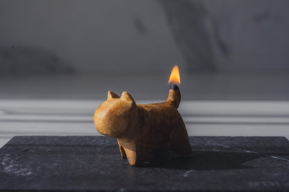 パロサンキャット　パロサント木彫りの猫